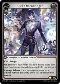 Ciel, Omenbringer - Grand Archive TCG Distorted Reflections trading card