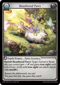 Beastbond Paws - Grand Archive TCG Distorted Reflections trading card