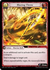 Blazing Throw - Grand Archive TCG Distorted Reflections trading card