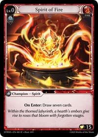 Spirit of Fire - Grand Archive TCG Distorted Reflections Starter Decks trading card