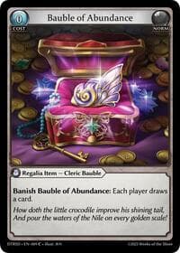 Bauble of Abundance - Grand Archive TCG Distorted Reflections Starter Decks trading card