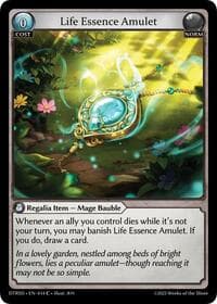 Life Essence Amulet - Grand Archive TCG Distorted Reflections Starter Decks trading card