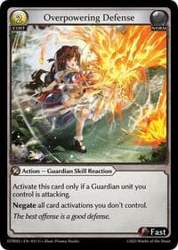 Overpowering Defense - Grand Archive TCG Distorted Reflections Starter Decks trading card