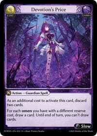 Devotion's Price - Grand Archive TCG Distorted Reflections Starter Decks trading card