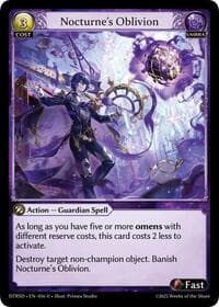 Nocturne's Oblivion - Grand Archive TCG Distorted Reflections Starter Decks trading card