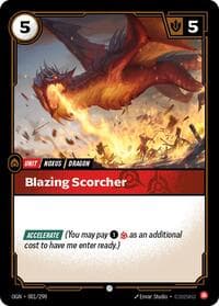 Blazing Scorcher - Riftbound: League of Legends Trading Card Game Origins trading card