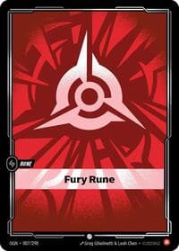 Fury Rune - Riftbound: League of Legends Trading Card Game Origins trading card