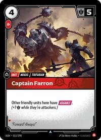 Captain Farron - Riftbound: League of Legends Trading Card Game Origins trading card
