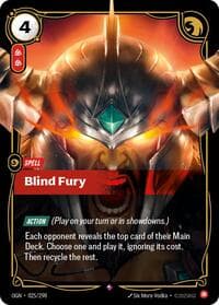 Blind Fury - Riftbound: League of Legends Trading Card Game Origins trading card