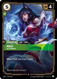Ahri - Alluring - Riftbound: League of Legends Trading Card Game Origins trading card