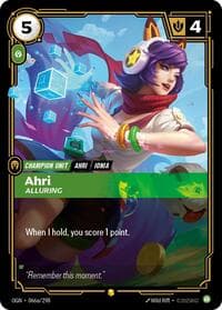 Ahri - Alluring (Alternate Art) - Riftbound: League of Legends Trading Card Game Origins trading card