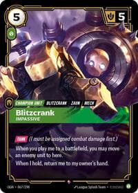Blitzcrank - Impassive - Riftbound: League of Legends Trading Card Game Origins trading card