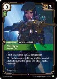 Caitlyn - Patrolling - Riftbound: League of Legends Trading Card Game Origins trading card
