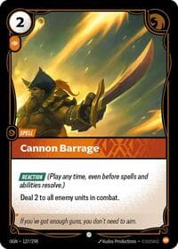 Cannon Barrage - Riftbound: League of Legends Trading Card Game Origins trading card