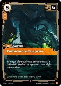 Carnivorous Snapvine - Riftbound: League of Legends Trading Card Game Origins trading card