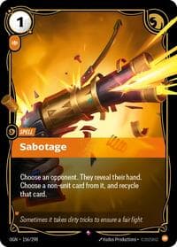 Sabotage - Riftbound: League of Legends Trading Card Game Origins trading card