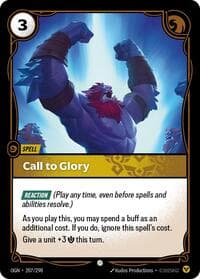 Call to Glory - Riftbound: League of Legends Trading Card Game Origins trading card
