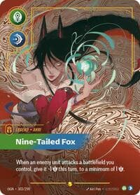 Ahri - Nine-Tailed Fox (Overnumbered) - Riftbound: League of Legends Trading Card Game Origins trading card