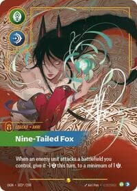 Ahri - Nine-Tailed Fox (Signature) - Riftbound: League of Legends Trading Card Game Origins trading card