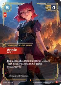 Annie - Fiery - Riftbound: League of Legends Trading Card Game Origins: Proving Grounds trading card