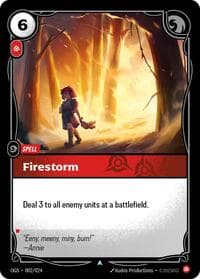 Firestorm - Riftbound: League of Legends Trading Card Game Origins: Proving Grounds trading card