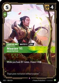 Master Yi - Meditative - Riftbound: League of Legends Trading Card Game Origins: Proving Grounds trading card