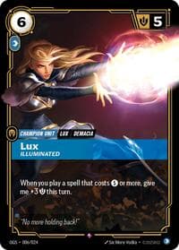 Lux - Illuminated - Riftbound: League of Legends Trading Card Game Origins: Proving Grounds trading card