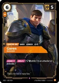 Garen - Rugged - Riftbound: League of Legends Trading Card Game Origins: Proving Grounds trading card