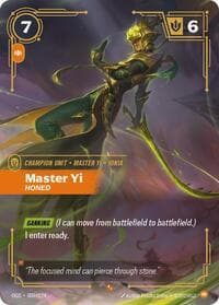 Master Yi - Honed - Riftbound: League of Legends Trading Card Game Origins: Proving Grounds trading card