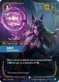 Ahri - Inquisitive (Alternate Art) - Riftbound: League of Legends Trading Card Game Origins trading card