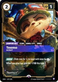 Teemo - Scout - Riftbound: League of Legends Trading Card Game Riftbound Promotional Cards trading card