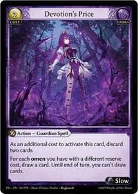 Devotion's Price - Grand Archive TCG Promotional Cards trading card