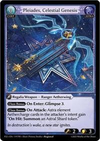 Pleiades, Celestial Genesis - Grand Archive TCG Promotional Cards trading card