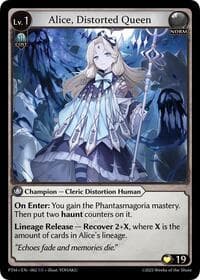 Alice, Distorted Queen - Grand Archive TCG Phantom Monarchs trading card