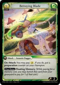 Betraying Blade - Grand Archive TCG Phantom Monarchs trading card