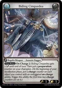 Biding Cinquedea - Grand Archive TCG Phantom Monarchs trading card