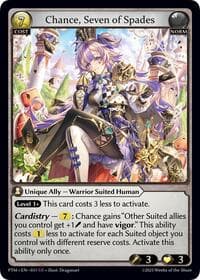 Chance, Seven of Spades - Grand Archive TCG Phantom Monarchs trading card