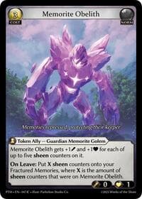 Memorite Obelith - Grand Archive TCG Phantom Monarchs trading card