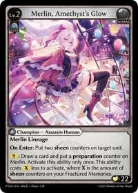 Merlin, Amethyst's Glow - Grand Archive TCG Phantom Monarchs trading card