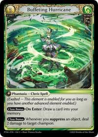 Buffeting Hurricane (Curio Foil) - Grand Archive TCG Phantom Monarchs trading card