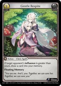 Gentle Respite - Grand Archive TCG Merlin Re: Collection, Brilliant Vestige trading card