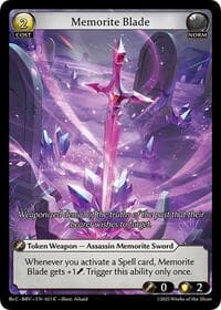 Memorite Blade - Grand Archive TCG Merlin Re: Collection, Brilliant Vestige trading card