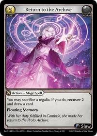 Return to the Archive - Grand Archive TCG Merlin Re: Collection, Brilliant Vestige trading card