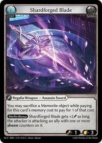 Shardforged Blade - Grand Archive TCG Merlin Re: Collection, Brilliant Vestige trading card