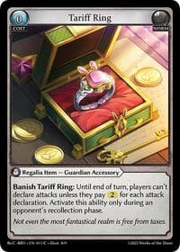 Tariff Ring - Grand Archive TCG Merlin Re: Collection, Brilliant Vestige trading card