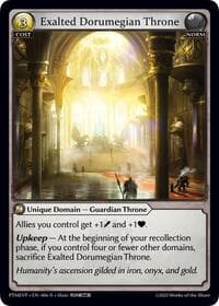 Exalted Dorumegian Throne - Grand Archive TCG Phantom Monarchs Event Pack trading card