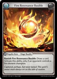 Fire Resonance Bauble - Grand Archive TCG Phantom Monarchs Event Pack trading card
