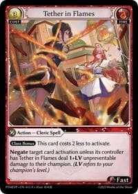 Tether in Flames - Grand Archive TCG Phantom Monarchs Event Pack trading card