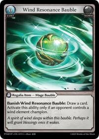 Wind Resonance Bauble - Grand Archive TCG Phantom Monarchs Event Pack trading card