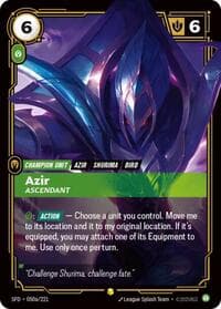 Azir - Ascendant (Alternate Art) - Riftbound: League of Legends Trading Card Game Spiritforged trading card